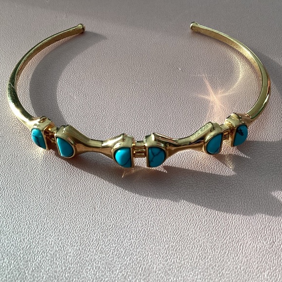 Stella & Dot Turquoise Stone Cuff - Picture 4 of 8